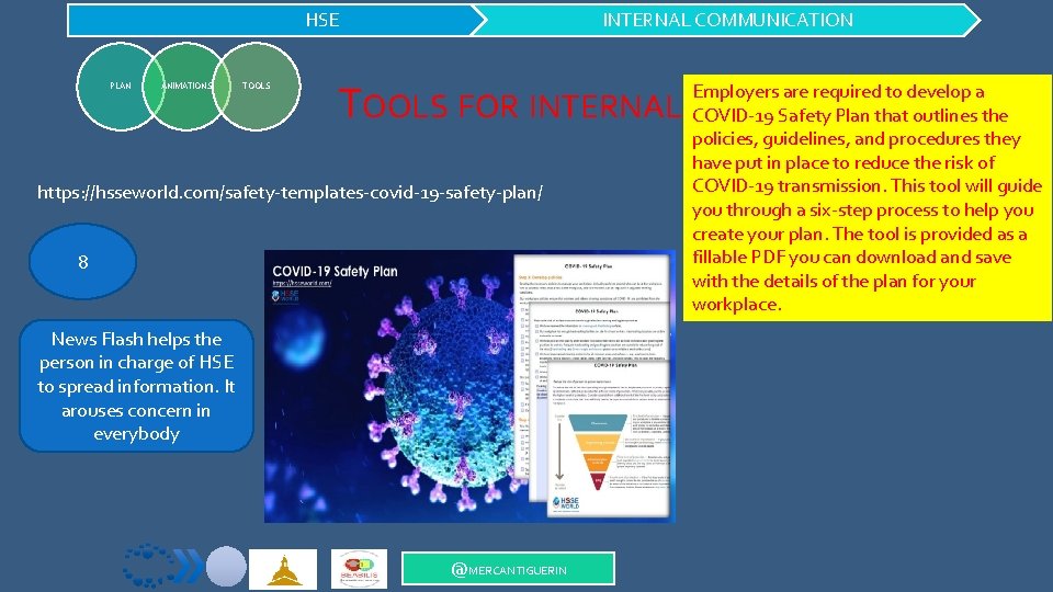 HSE PLAN ANIMATIONS TOOLS INTERNAL COMMUNICATION TOOLS FOR INTERNAL COMMUNICATION https: //hsseworld. com/safety-templates-covid-19 -safety-plan/