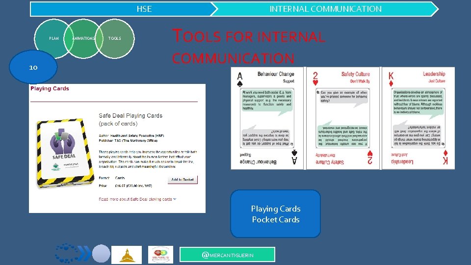 HSE PLAN 10 ANIMATIONS TOOLS INTERNAL COMMUNICATION TOOLS FOR INTERNAL COMMUNICATION Playing Cards Pocket