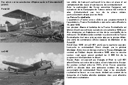 Des avions sur les aérodromes d’Algérie après le Débarquement (USAF) Potez 29 Le. O