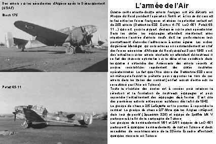 Des avions sur les aérodromes d’Algérie après le Débarquement (USAF) Bloch 175 Potez 63