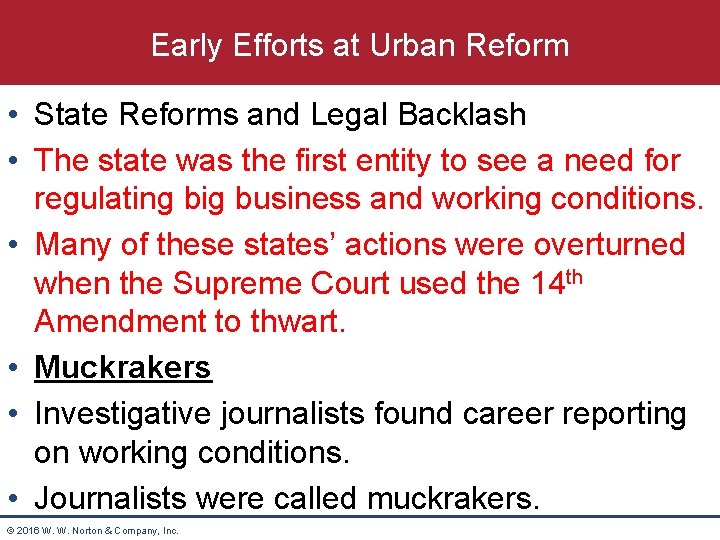 Early Efforts at Urban Reform • State Reforms and Legal Backlash • The state