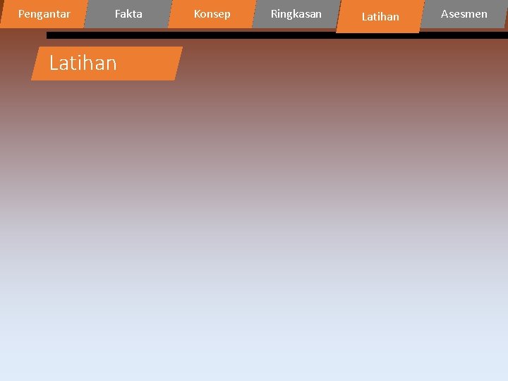 Pengantar Fakta Latihan Konsep Ringkasan Latihan Asesmen 