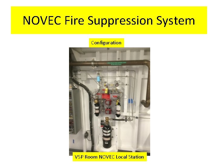 NOVEC Fire Suppression System Configuration VSP Room NOVEC Local Station 