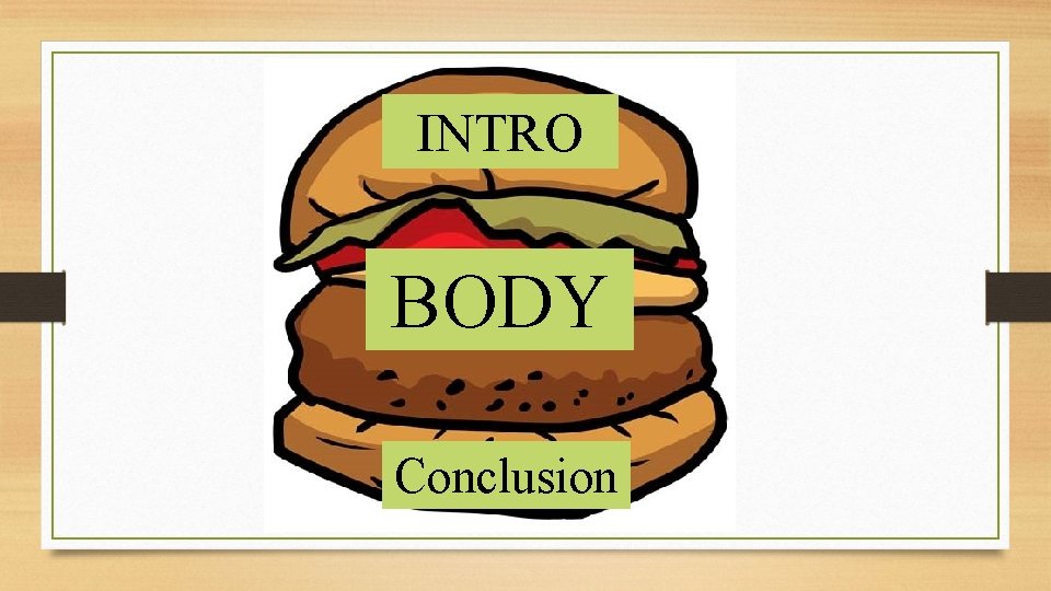 INTRO BODY Conclusion 