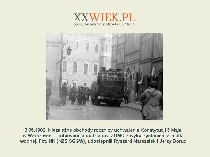 3. 05. 1982. Niezależne obchody rocznicy uchwalenia Konstytucji 3 Maja w Warszawie — interwencja