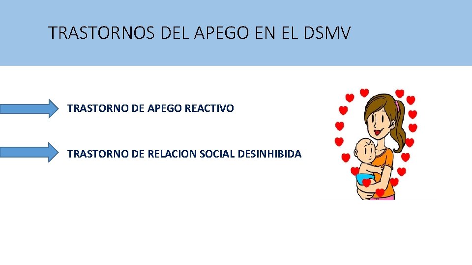 TRASTORNOS DEL APEGO EN EL DSMV TRASTORNO DE APEGO REACTIVO TRASTORNO DE RELACION SOCIAL