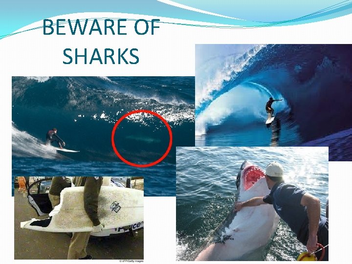 BEWARE OF SHARKS 