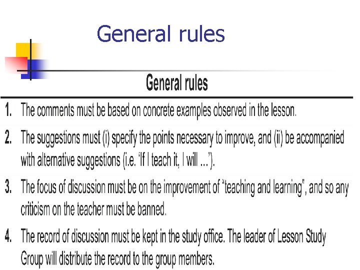 General rules 