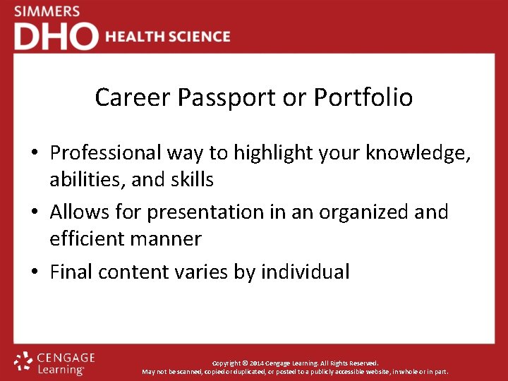 Career Passport or Portfolio • Professional way to highlight your knowledge, abilities, and skills