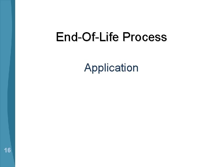 End-Of-Life Process Application 16 