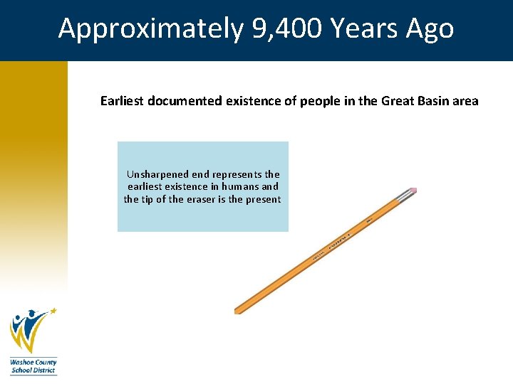 Approximately 9, 400 Years Ago Earliest documented existence of people in the Great Basin Approximately 9, 400 Years Ago Earliest documented existence of people in the Great Basin