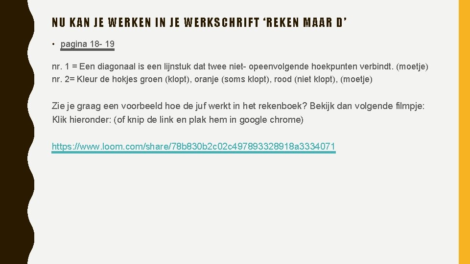 NU KAN JE WERKEN IN JE WERKSCHRIFT ‘REKEN MAAR D’ • pagina 18 -