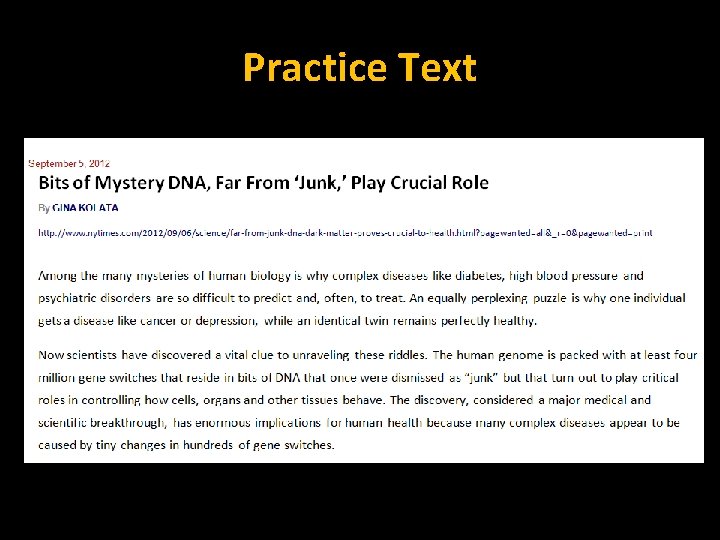 Practice Text 