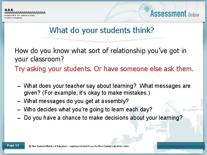 What do your students think? How do you know what sort of relationship you’ve