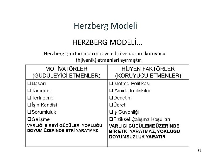 Herzberg Modeli 31 