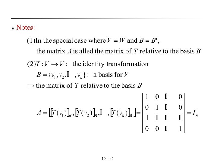 n Notes: 15 - 26 n Notes: 15 - 26