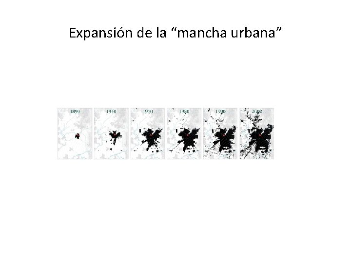 Expansión de la “mancha urbana” 