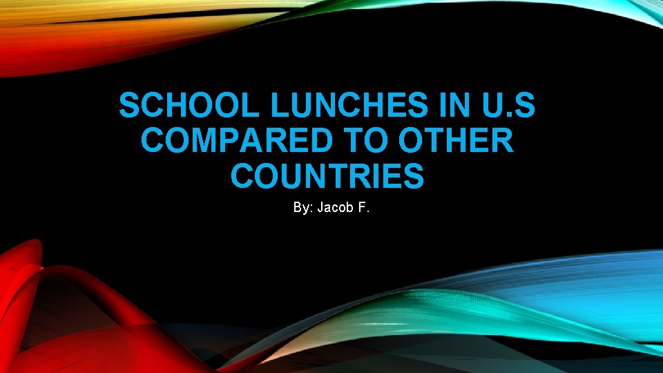 SCHOOL LUNCHES IN U S COMPARED TO OTHER