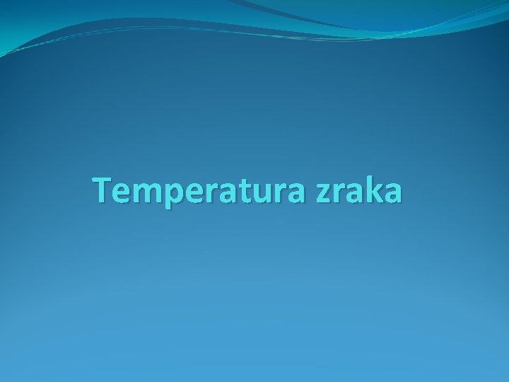 Temperatura zraka 