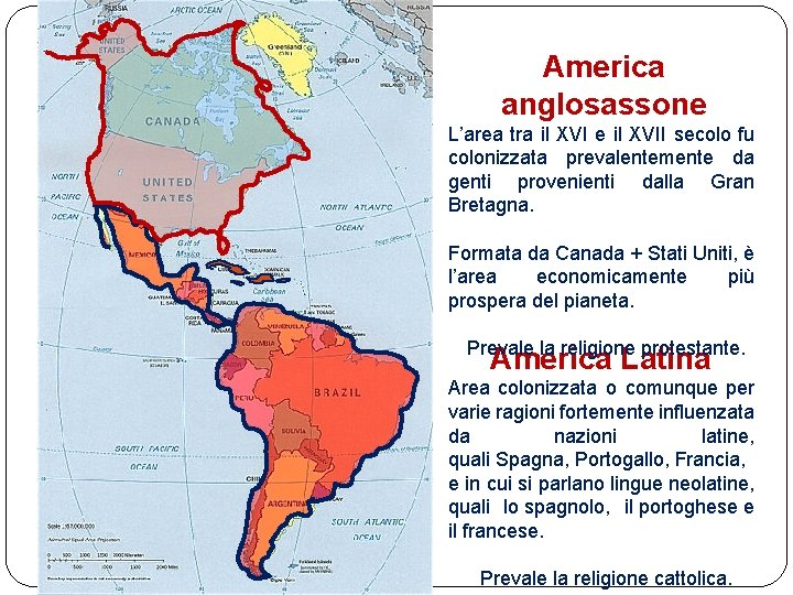 America anglosassone L’area tra il XVI e il XVII secolo fu colonizzata prevalentemente da