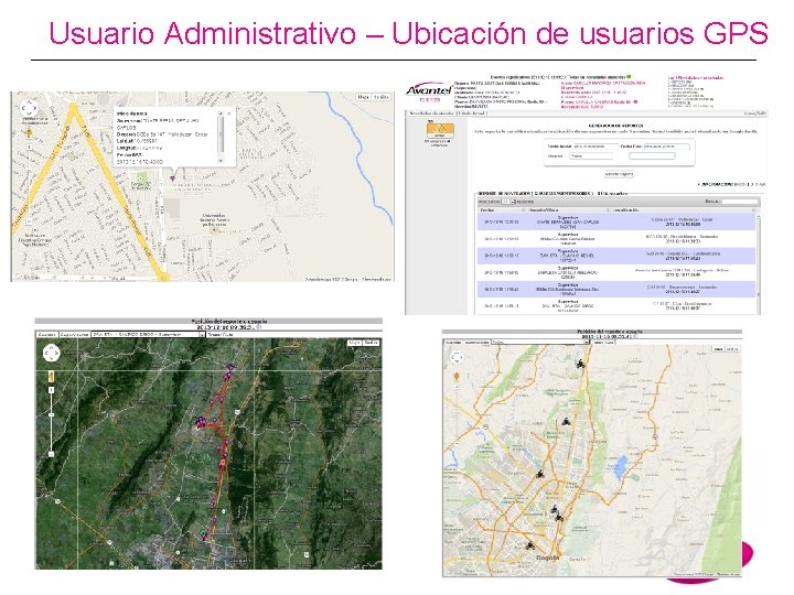 Usuario Administrativo – Ubicación de usuarios GPS 