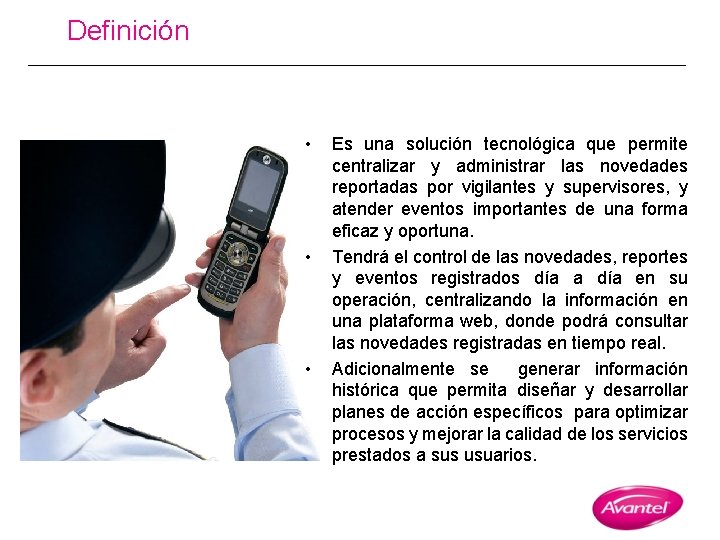 Definición • • • Es una solución tecnológica que permite centralizar y administrar las Definición • • • Es una solución tecnológica que permite centralizar y administrar las
