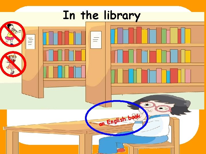 In the library an ok o b h s Engli 