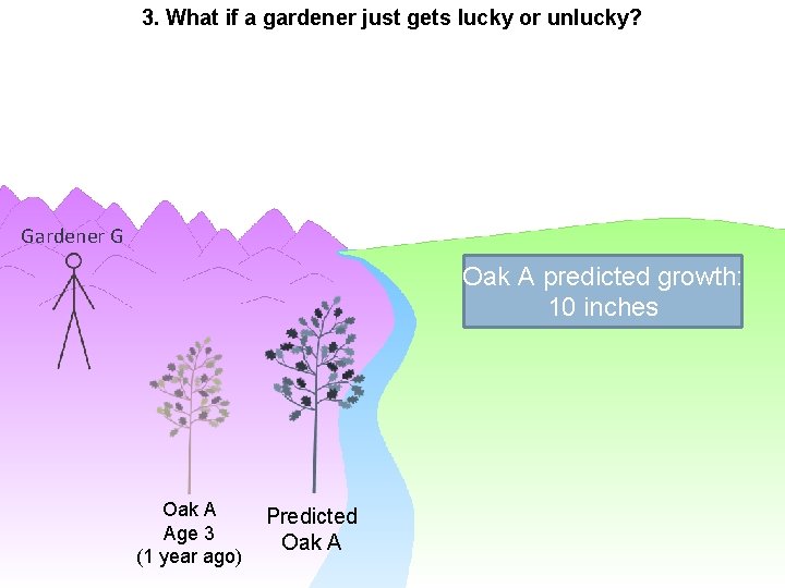 3. What if a gardener just gets lucky or unlucky? Gardener G Oak A