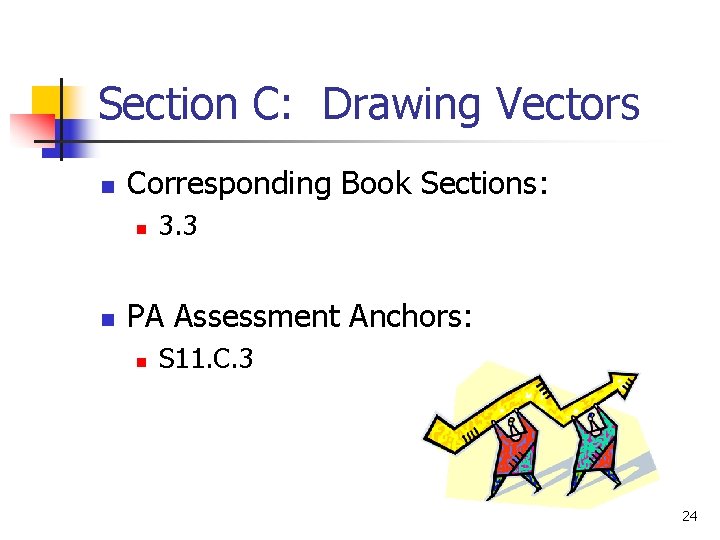 Section C: Drawing Vectors n Corresponding Book Sections: n n 3. 3 PA Assessment