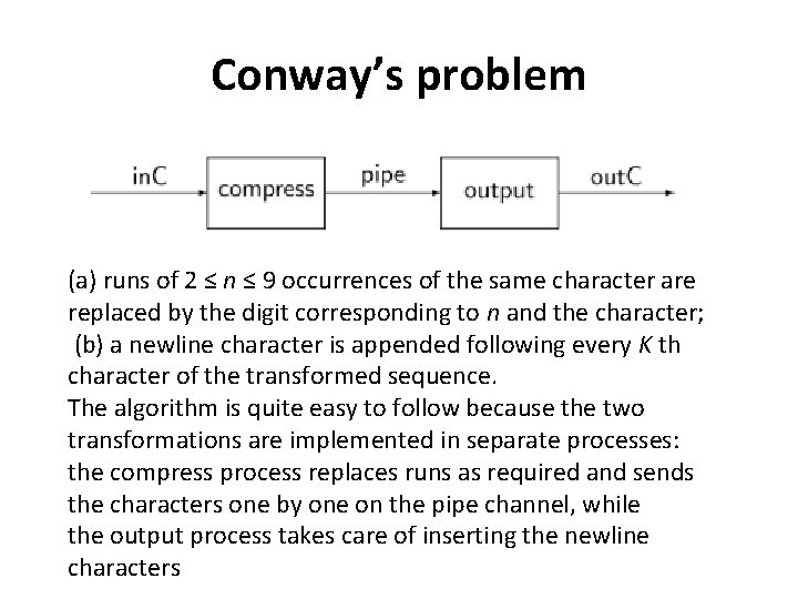 Conway’s problem (a) runs of 2 ≤ n ≤ 9 occurrences of the same