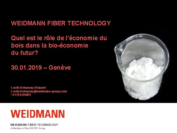 WEIDMANN FIBER TECHNOLOGY Quel est le rôle de l’économie du bois dans la bio-économie