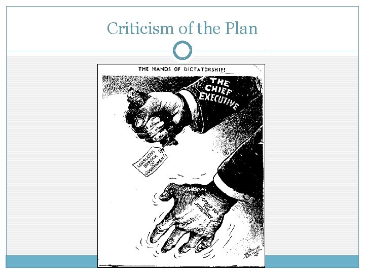 Criticism of the Plan Criticism of the Plan