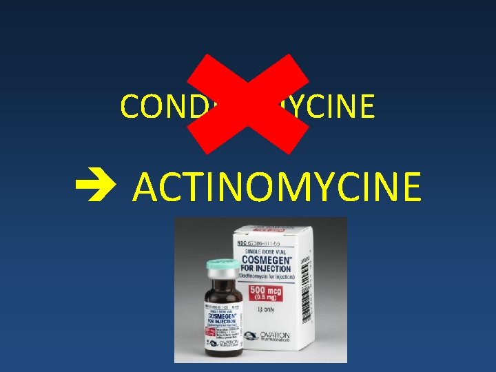 CONDROMYCINE ACTINOMYCINE 