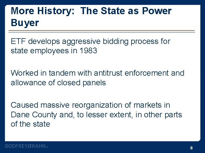 More History: The State as Power Buyer ETF develops aggressive bidding process for state