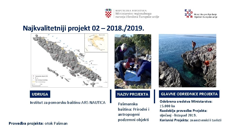 Najkvalitetniji projekt 02 – 2018. /2019. UDRUGA Institut za pomorsku baštinu ARS NAUTICA Provedba