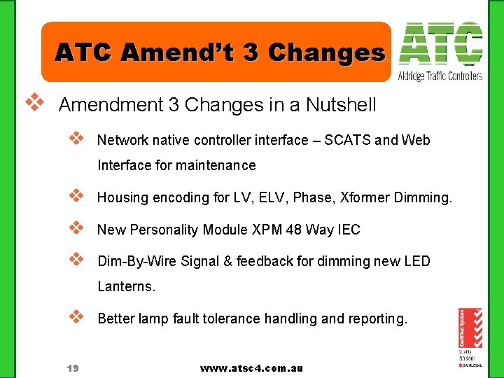 ATC Amend’t 3 Changes v Amendment 3 Changes in a Nutshell v Network native
