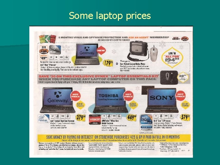 Some laptop prices 