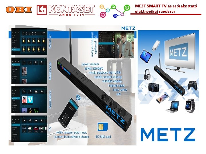 MEZT SMART TV és szórakoztató elektronikai rendszer 