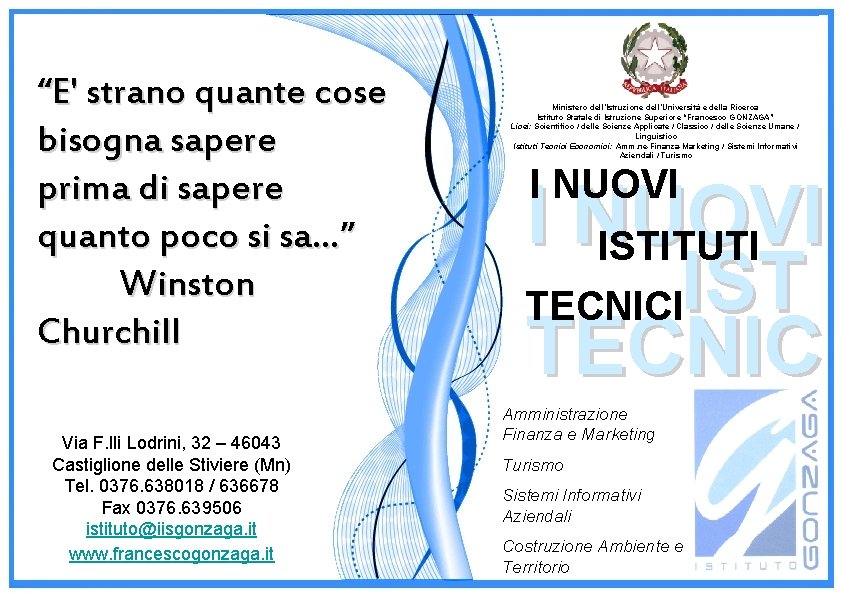 “E' strano quante cose bisogna sapere prima di sapere quanto poco si sa…” Winston