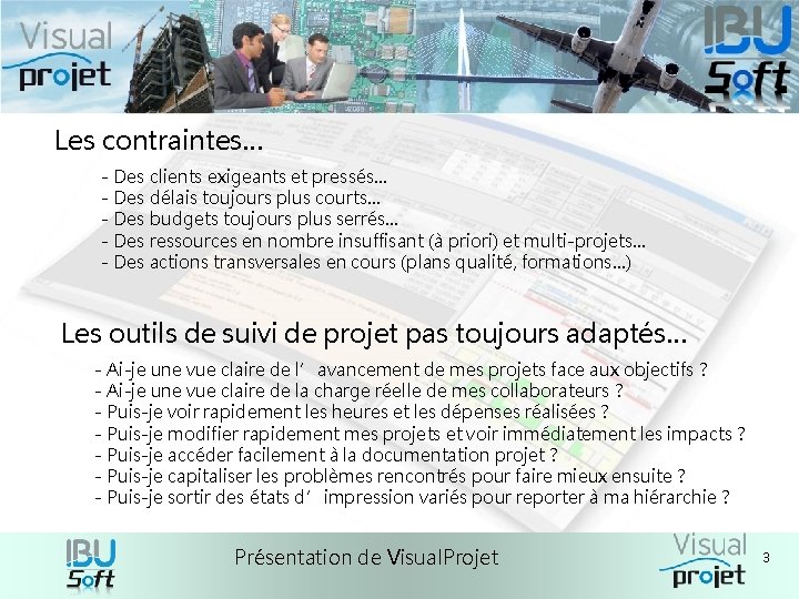 Les contraintes… - Des clients exigeants et pressés… - Des délais toujours plus courts… Les contraintes… - Des clients exigeants et pressés… - Des délais toujours plus courts…