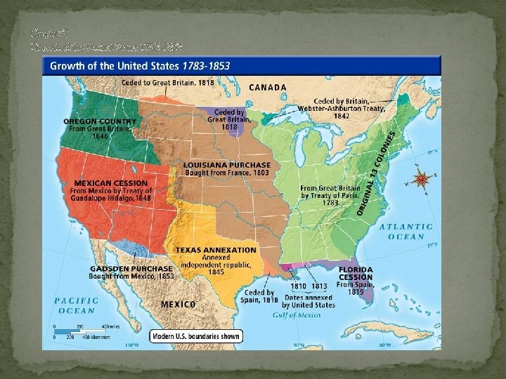 Chapter 7 Growth of the United States 1783 -1853 