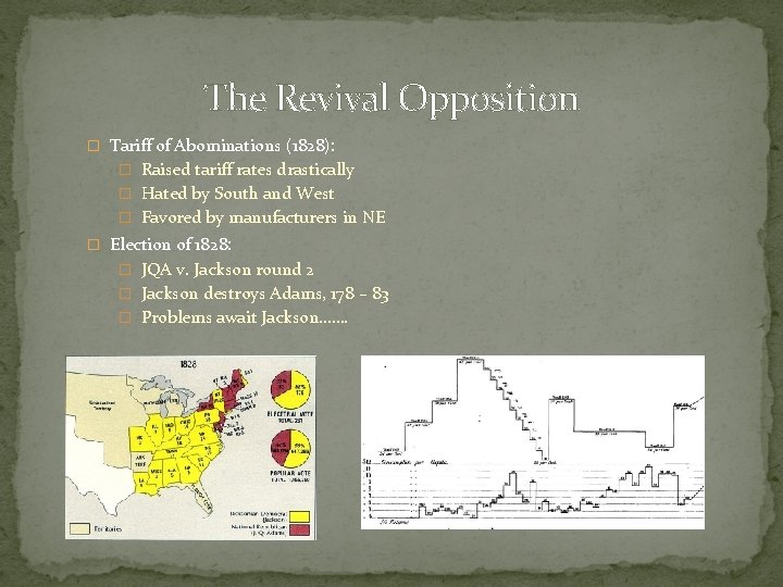 The Revival Opposition � Tariff of Abominations (1828): � Raised tariff rates drastically �