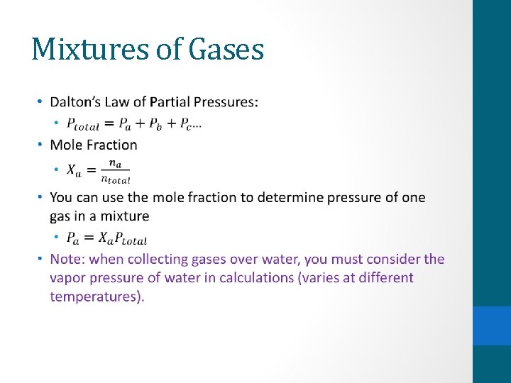 Mixtures of Gases • 