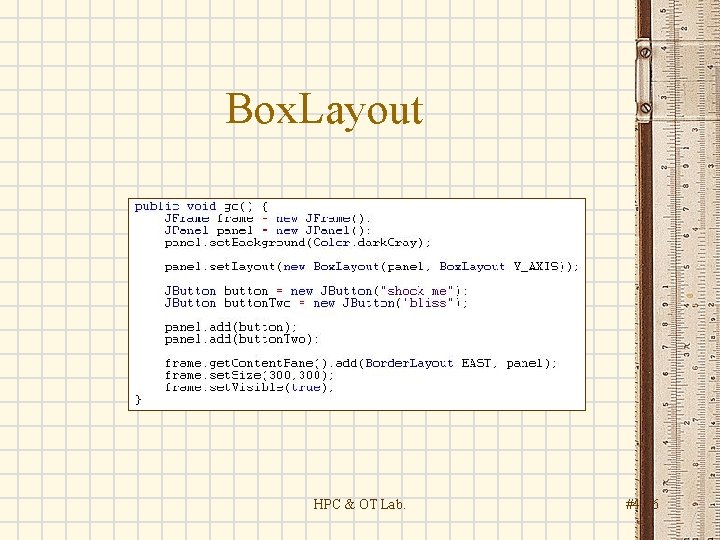 Box. Layout HPC & OT Lab. #4 - 6 