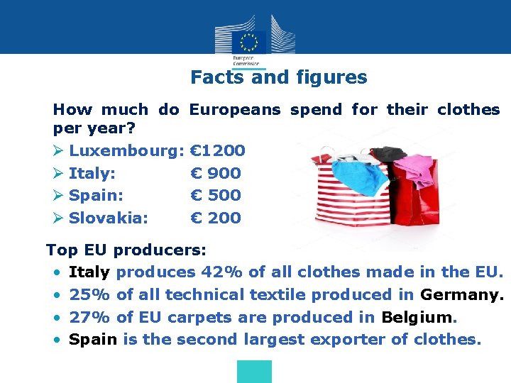 Facts and figures How much do Europeans spend for their clothes per year? Ø Facts and figures How much do Europeans spend for their clothes per year? Ø