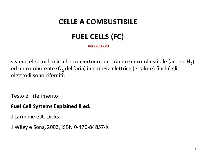 CELLE A COMBUSTIBILE FUEL CELLS FC ver 08