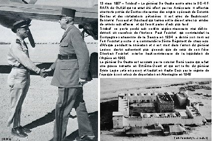13 mars 1957 – Tindouf – Le général De Gaulle arrive avec le DC-4