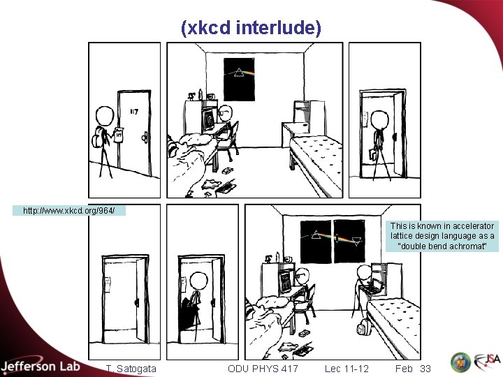 (xkcd interlude) http: //www. xkcd. org/964/ This is known in accelerator lattice design language