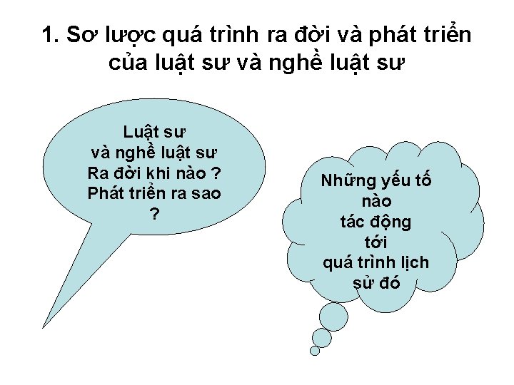 1. Sơ lược quá trình ra đời và phát triển của luật sư và