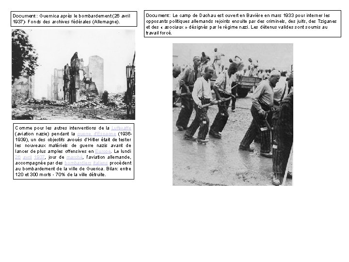 Document: Guernica après le bombardement (26 avril 1937)- Fonds des archives fédérales (Allemagne). Comme